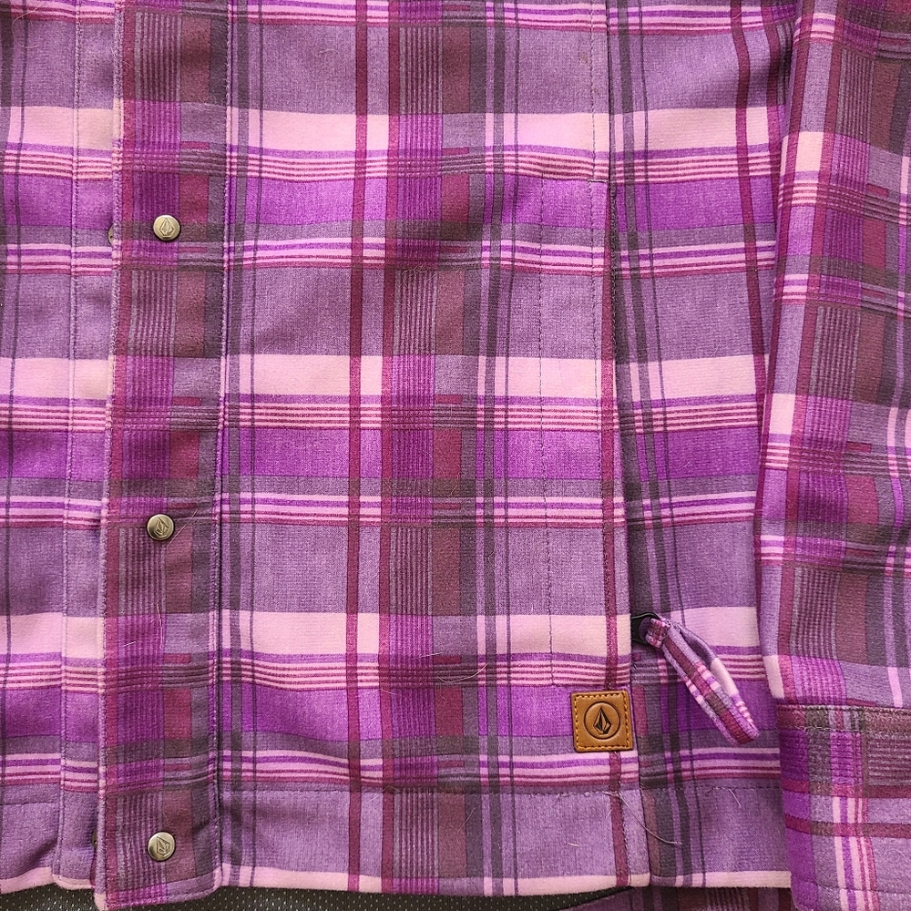 Women's Volcom Circle Flannel Jacket Size Large (… - image 6
